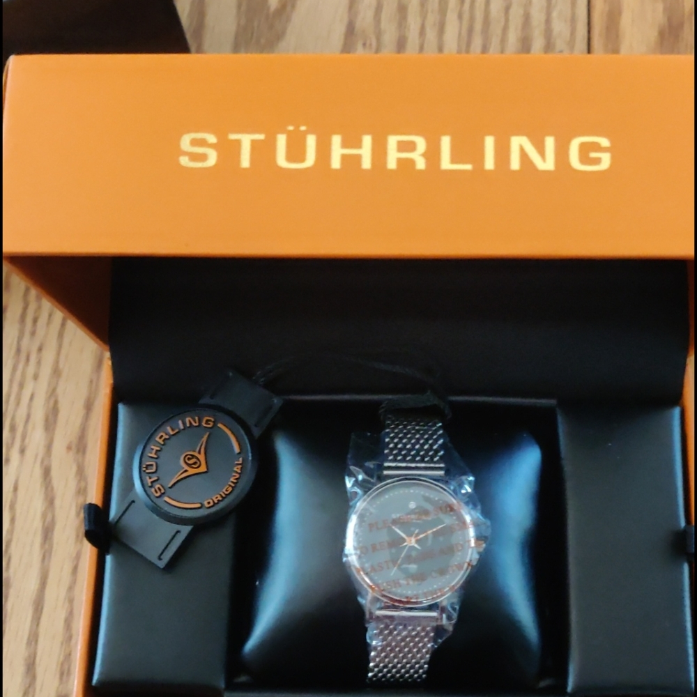 Stuhrling stainless and diamond women's watch